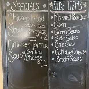 Daily specials