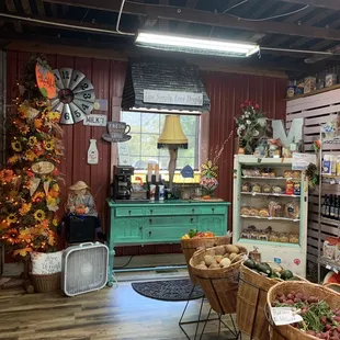 the inside of the store