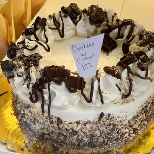 a cake decorated with cookies and cream frosting