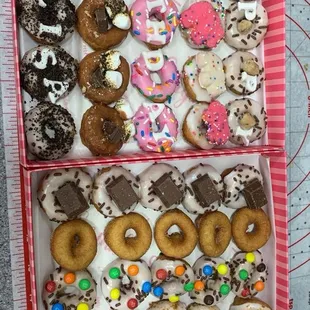 a variety of donuts