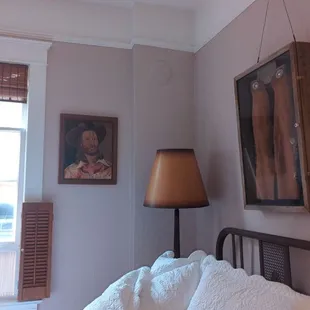 This the cowboy room with two full size beds.