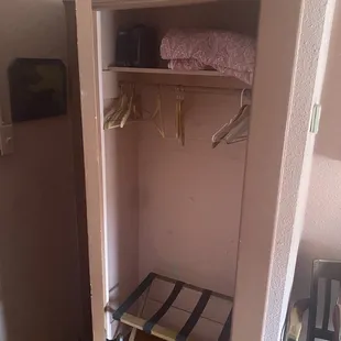 Our closet came with extra blanket, heater &amp; luggage cart