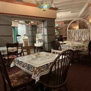 the dining area