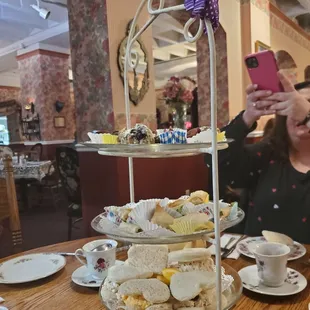 Tea sandwiches, appetizers and desserts were delicious.