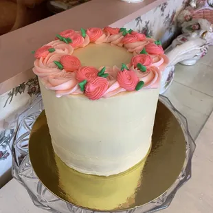 White Buttercream Confetti Cake from For Heaven&apos;s Cakes at Miss M&apos;s Tea Parlour.