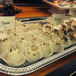 a display of pastries