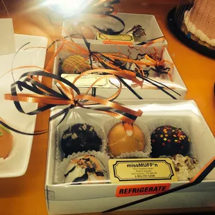 Never eat alone! Share a box of cake balls :)