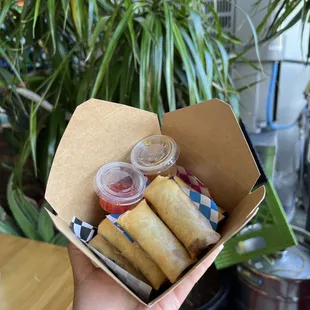 6 pc lumpia + Housemade Soy Calamansi Sauce &amp; Sweet chili sauce included
