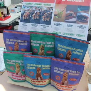 Our Menu + Frozen lumpia packs