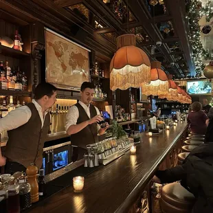The bar area