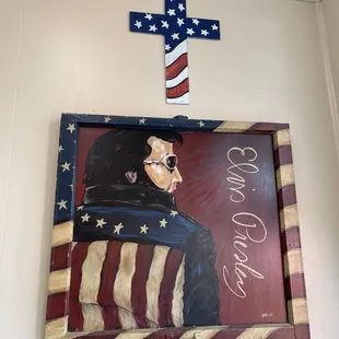 Elvis is in Paradise Donut  Shop.