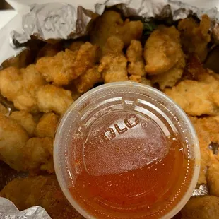 5.Pop Corn Chicken with sweet &amp; sour sauce. Totally yummy &amp; addicting!