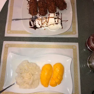 Fried Bananas with ice cream