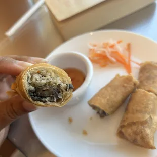 Pork eggrolls- I initially thought that these rolls were missing flavor, but let them settle for a bit- you'll be surprised!