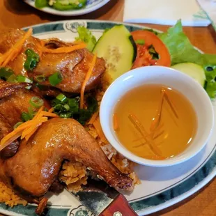 Cornish hen with red rice #54