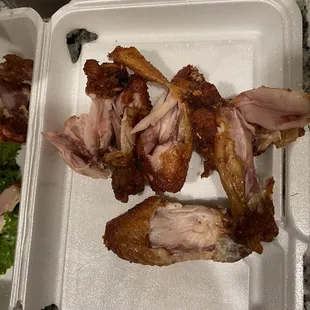 chicken wings and fried chicken, food