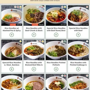 ramen and noodles, menu