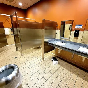 The men's restroom