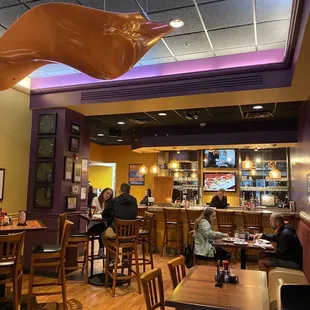 Bar side of the restaurant