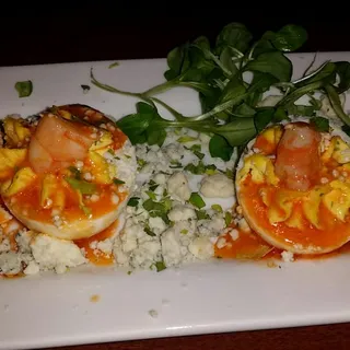 Buffalo Shrimp Deviled Eggs** ***