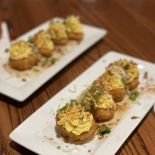 Breakfast Fried Deviled Eggs
