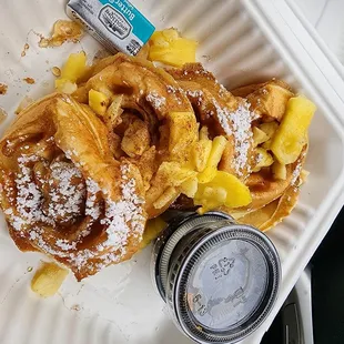 Pineapple belgin waffles