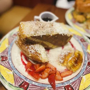 Coconut Cream Stuffed French Toast