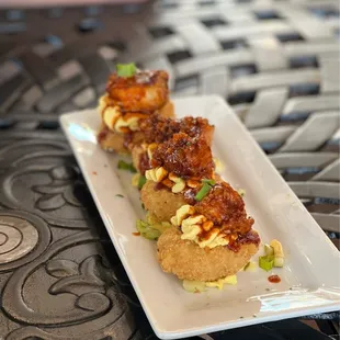 Hot Honey Fried Chicken Deviled Eggs