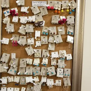 Sale board! Just scored two pairs of earrings for $10