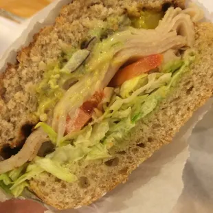 Turkey sandwich with secret sauce