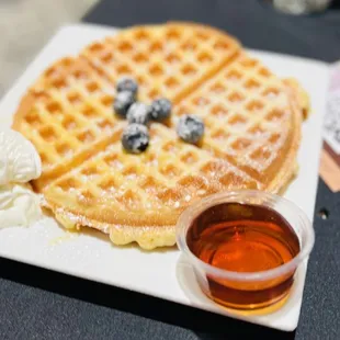 I sent the waffle back. It came 15 minutes after the catfish, was cold, and tasted like an ego.