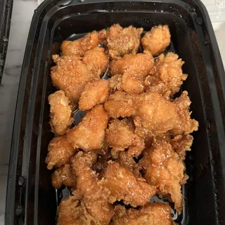 Hot Honey Salmon Bites
