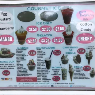 Example of their menu..which changes frequently