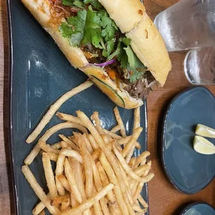 The beef lemongrass sandwich came with fries! That&apos;s a first. I liked the thin slices and seasoning. I will have this again.