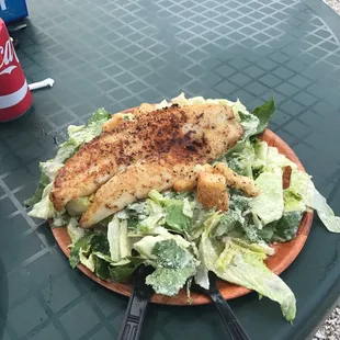 Blackened Fish Caesar Salad