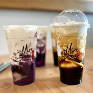 Brown Sugar Boba Creme Brulee Fresh Milk House-Made Ube Fresh Milk