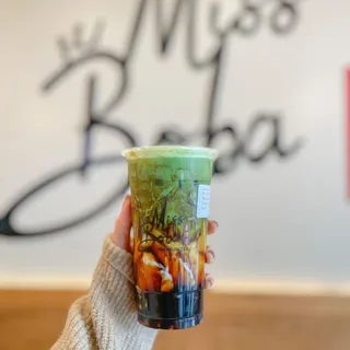 Matcha Brown Sugar Boba Fresh Milk