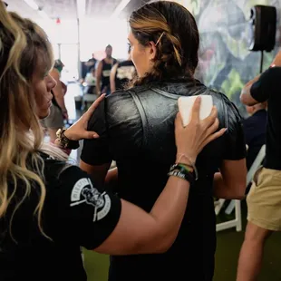 Coach Steph with her athlete