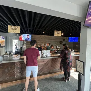 customers at the bar