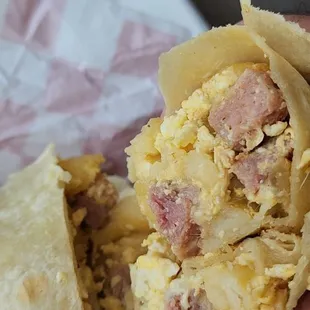 Ham &amp; Eggs Breakfast Burrito