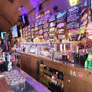 Looking at the bar from the end closest to the front door.