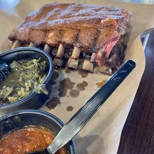 Brisket, beans &amp; greens