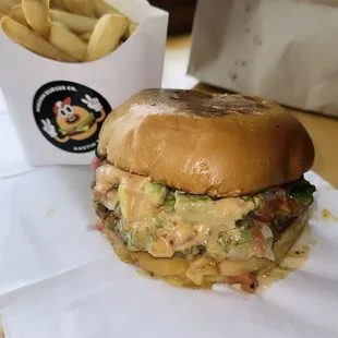 a sandwich and french fries