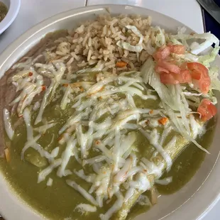 Green enchiladas.