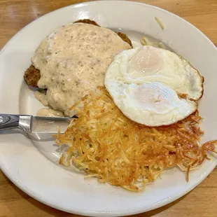 Chicken Fried Steak and Eggs