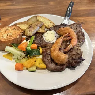 T-Bone n Prawns Special