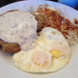 Chicken Fried Steak and Eggs