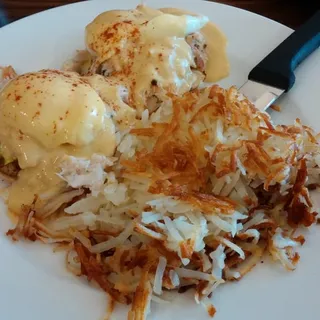 Crab and Avocado Benedict