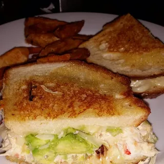 Crab and Avocado Melt Sandwich