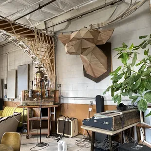 a living room with a lot of furniture